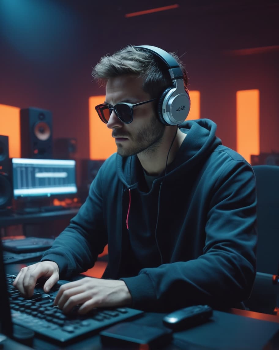 Artist in studio